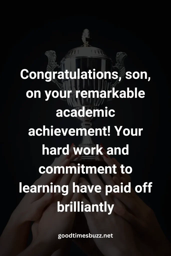 congratulations message for honor student son