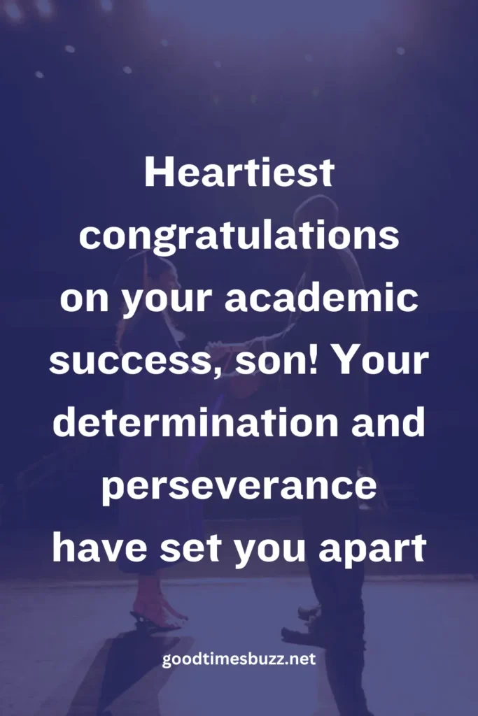 congratulations message for honor student son