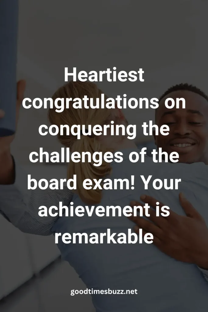 congratulations message for passing the board exam