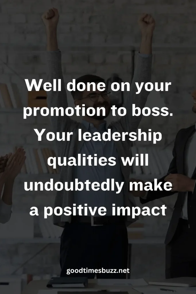 congratulations message for promotion to boss