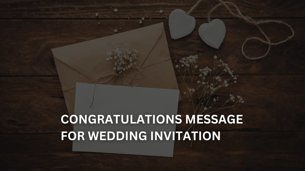 congratulations message for wedding invitation