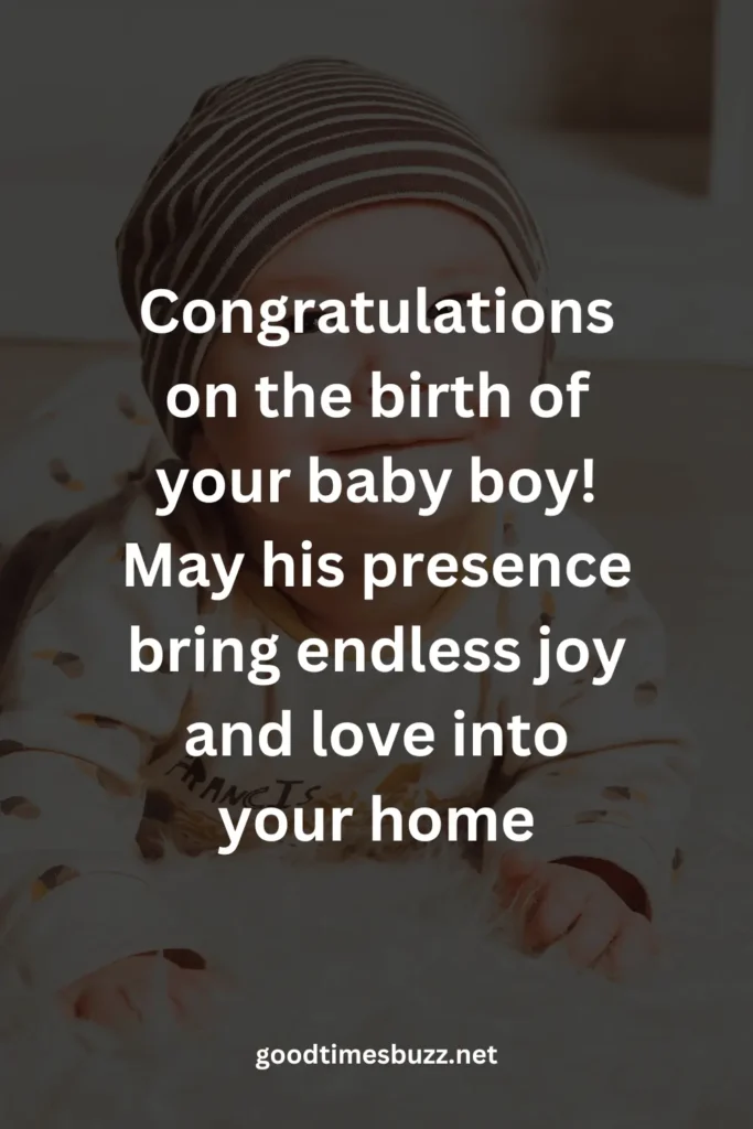 congratulations message for baby boy